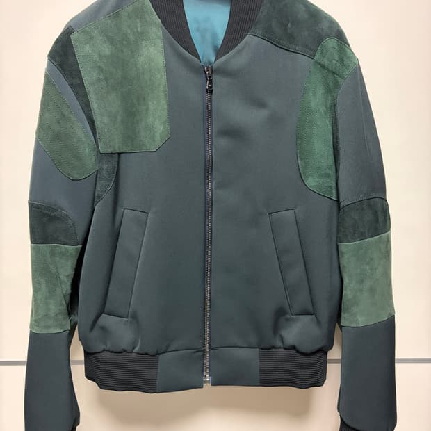 우영미 염소가죽 패치워크 봄버자켓