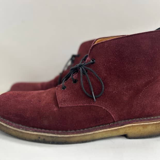 더블탭스 WTAPS 버건디 크레페솔 데저트 부츠 9