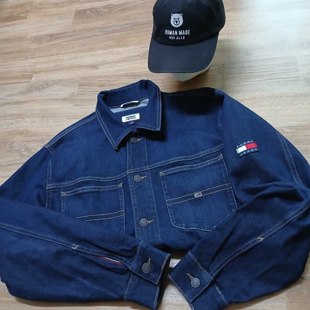Tommy 타미진스 트러커 청자켓 오버핏 자켓