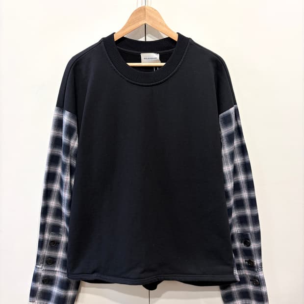 솔리드옴므 레이어드 스웻 셔츠