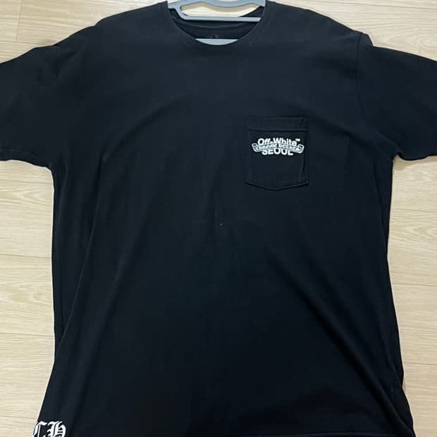 크롬하츠 오프화이트 서울 반팔 티셔츠 블랙