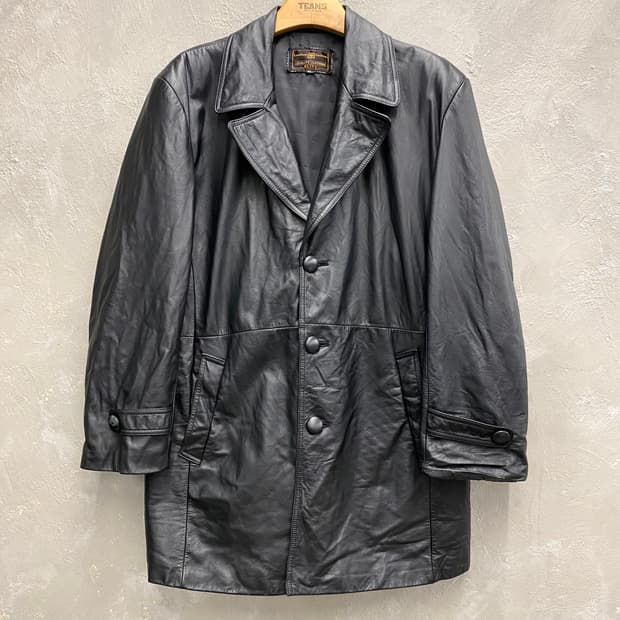 [XL] 90s Vintage 빈티지 소가죽 레더 코트