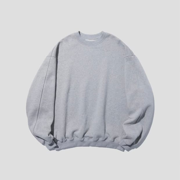 어텐즈 Gray Basic Sweatshirt