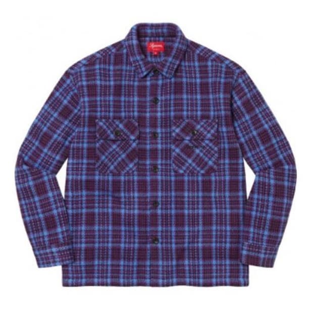 슈프림(Supreme) 22FW 헤비 플란넬 셔츠 다크 플럼