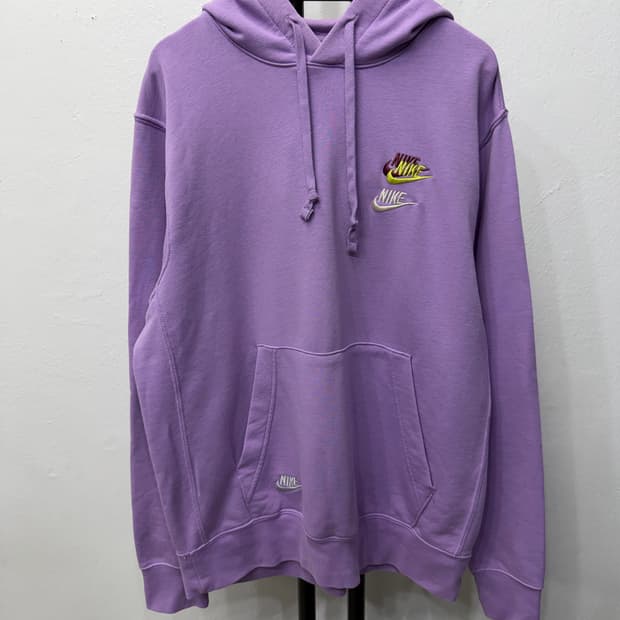 정품) 나이키 더블 스우시 후드티 퍼플 M