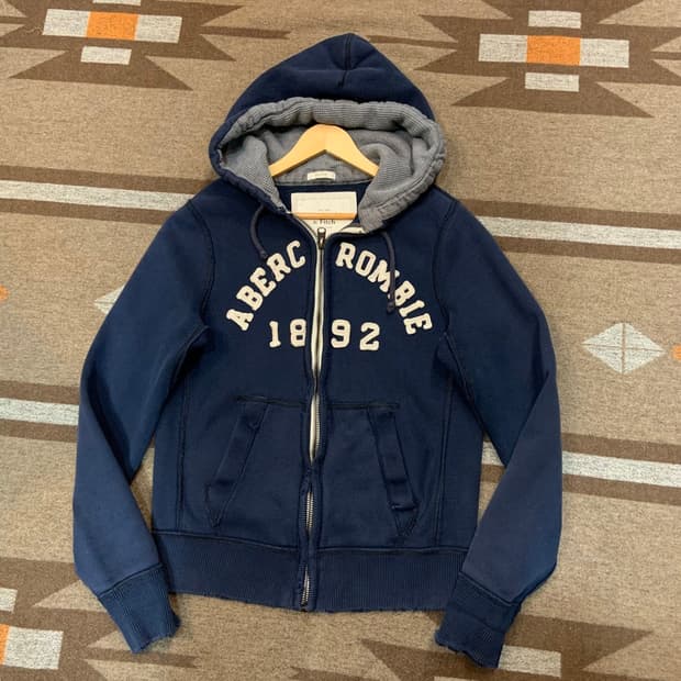 아베크롬비 스펠아웃 네이비 후드집업 M