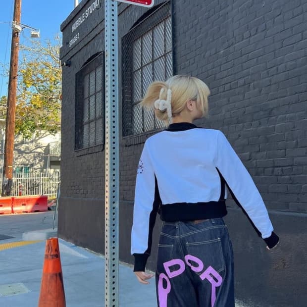 르세라핌 은채 착용) Odor logo drop pants (pk)