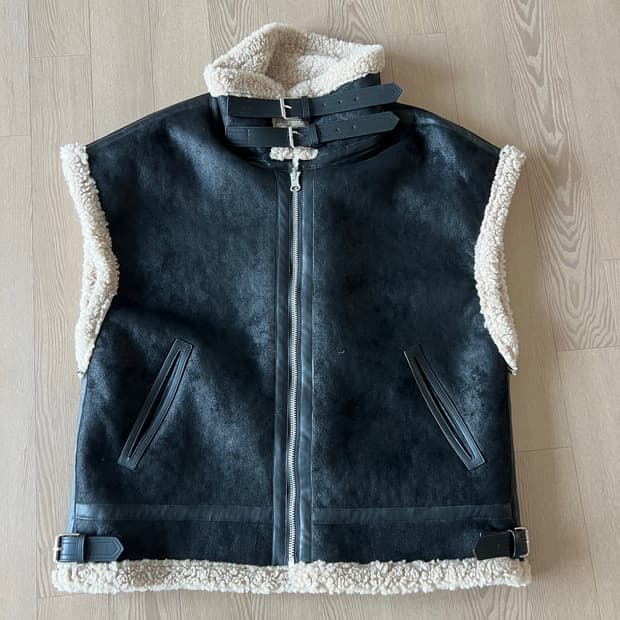 무스탕 양털 베스트 