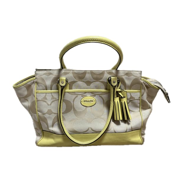 코치 숄더백 옐로우