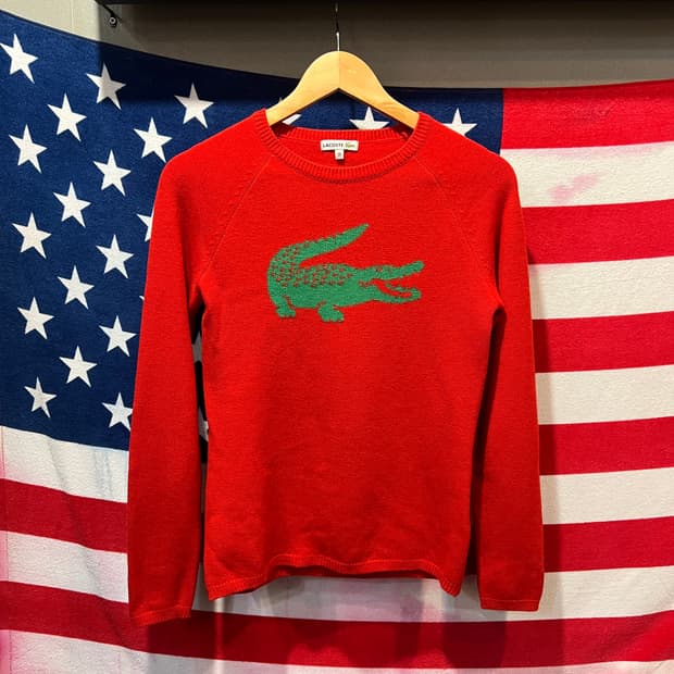 라코스테 니트 레드