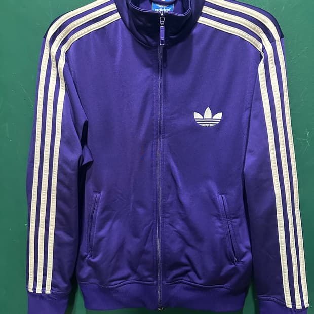 아디다스 파이어버드 퍼플 트랙탑져지100