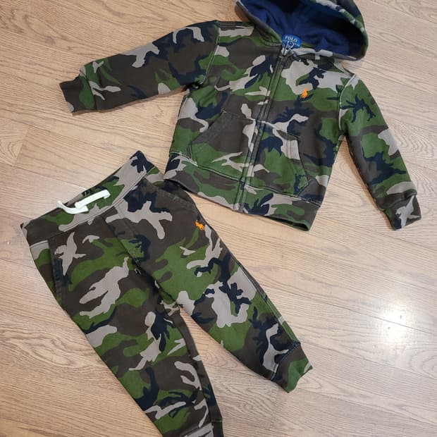 폴로키즈 카모 기모셋 2y