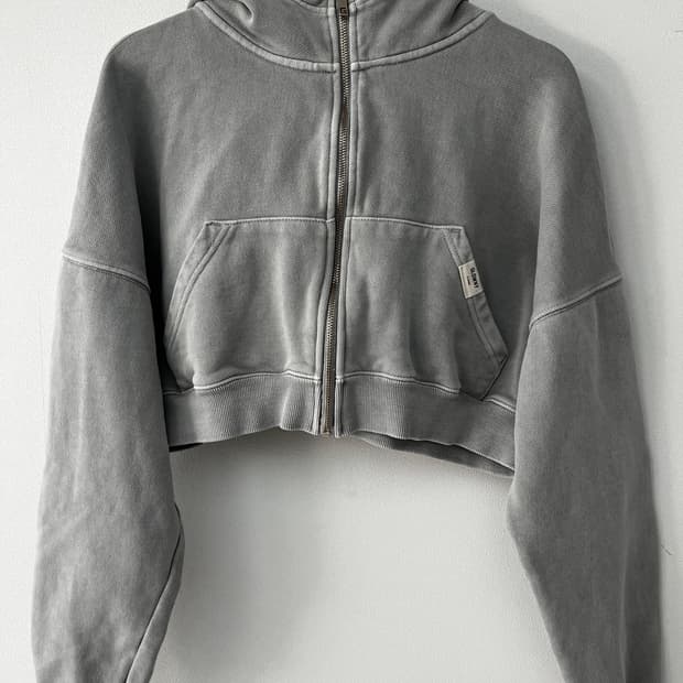 Glowny G classic washed crop zip up