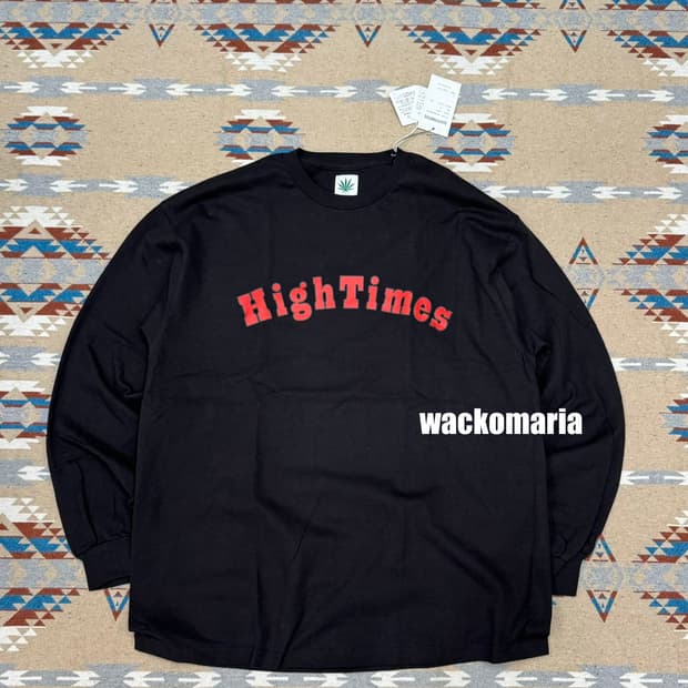 [XL] 와코마리아 x 하이타임즈 헤비웨잇 롱슬리브 블랙 