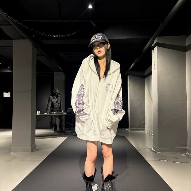 크롬하츠 홀스슈 오버핏 후드집업