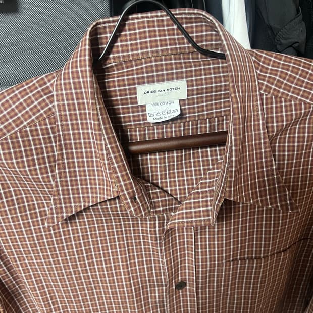 드리스반노튼 체크 셔츠