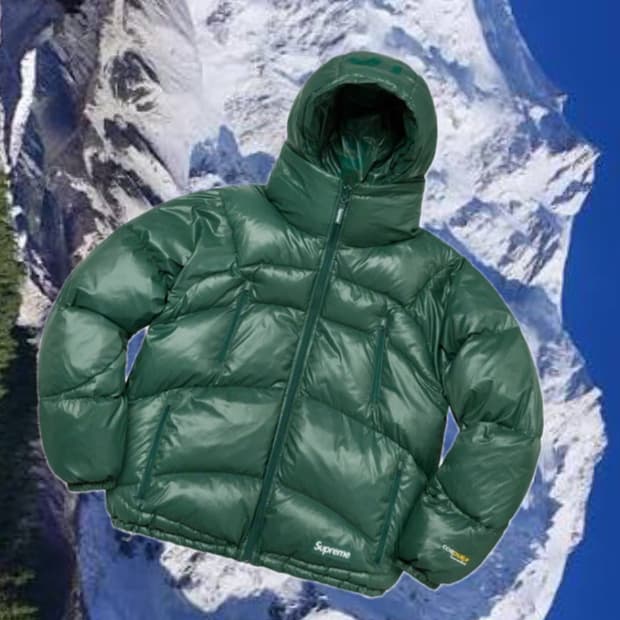 슈프림 리버시블 페더웨이트 다운 퍼퍼 자켓 올리브 패딩 XL