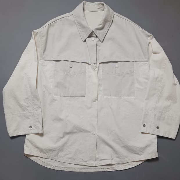 [프리] 스타일엠 투톤 셔츠형 자켓 오버핏