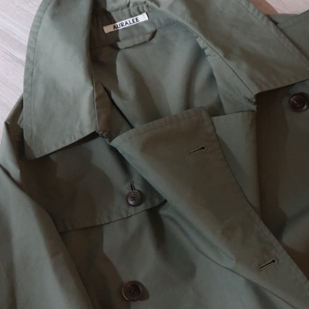 오라리  FINX POLYESTER BIG TRENCH 5