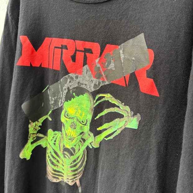 17ss Off White Mirror skull 롱슬리브