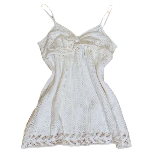 빈티지 아이보리 크림 레이스 크로쉐 슬리브리스 탑 모리걸하구미페어리니혼진