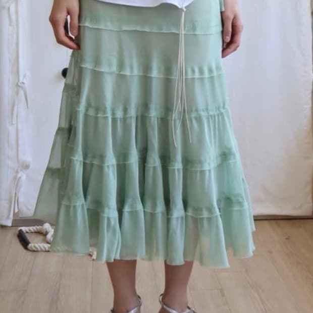 콜로신스 스커트 nora shimmering skirt 민트