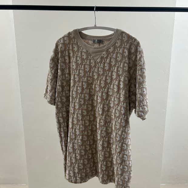 (L) 디올 신형 테리 반팔 베이지 