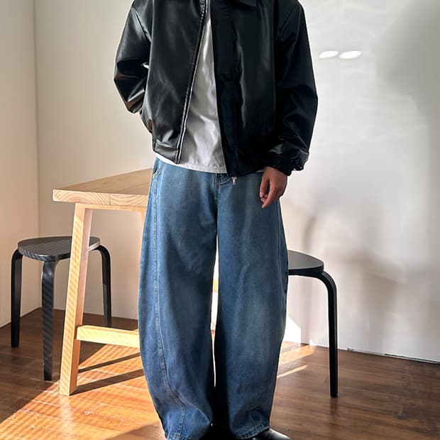 독보남 가죽자켓 