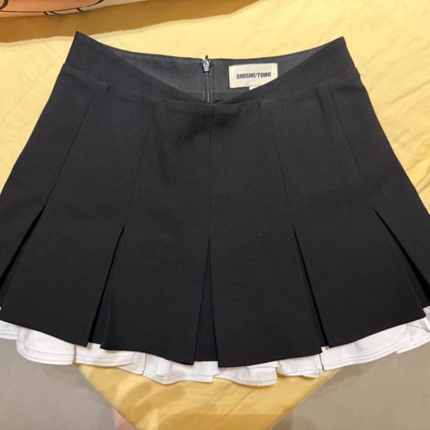 슈슈통 레이어드 러플 플리츠 스커트 (6size)