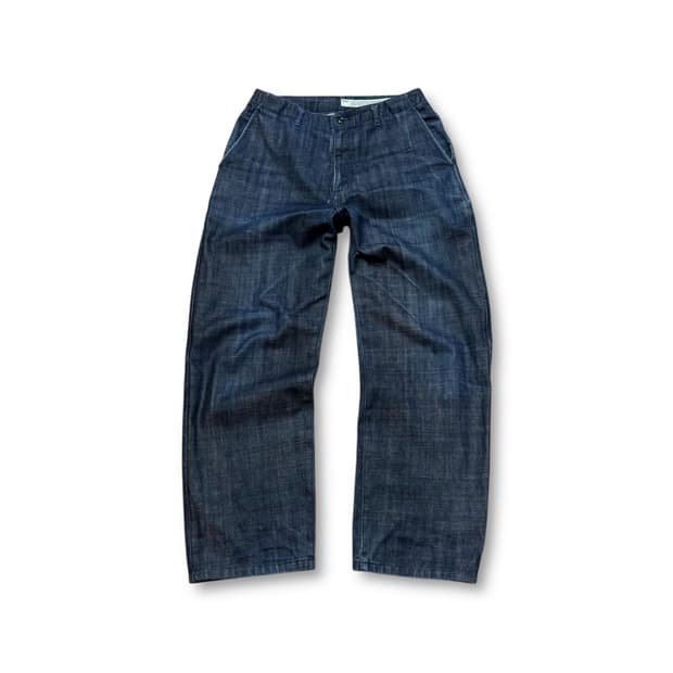 포터리 세미 와이드 생지 데님팬츠