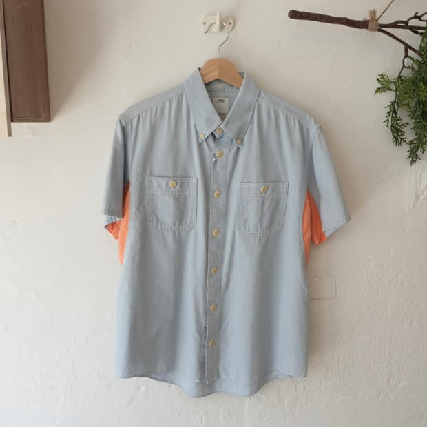 비즈빔 데님 반팔 셔츠