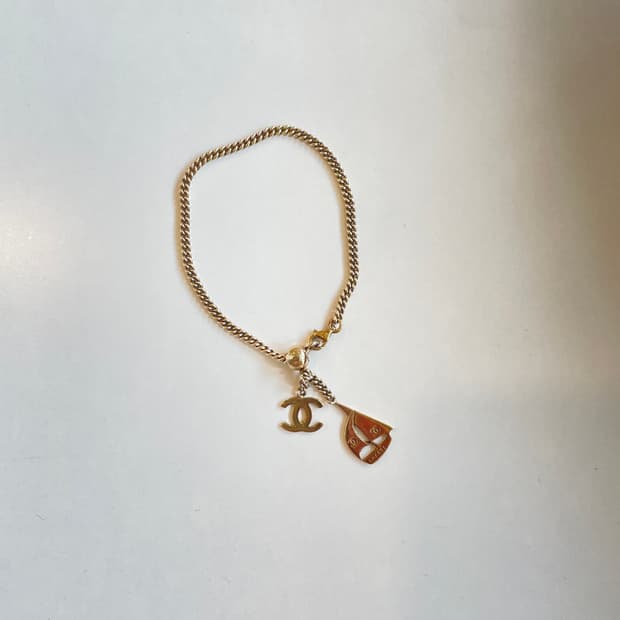 희귀) 샤넬 CC logo and Sailboat 실버925 팔찌