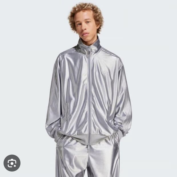아디다스 실버 트랙 져지 집업 자켓 남성용 L  실착 2회