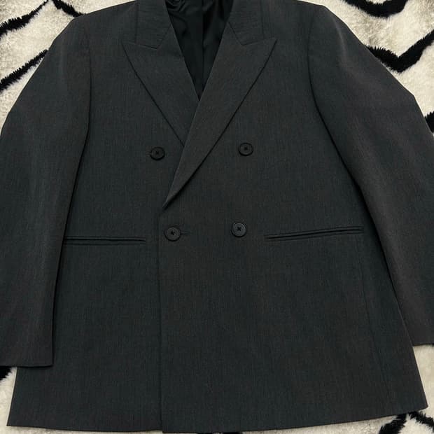 [L]무신사스탠다드 오버핏 더블 블레이저/미디엄그레이