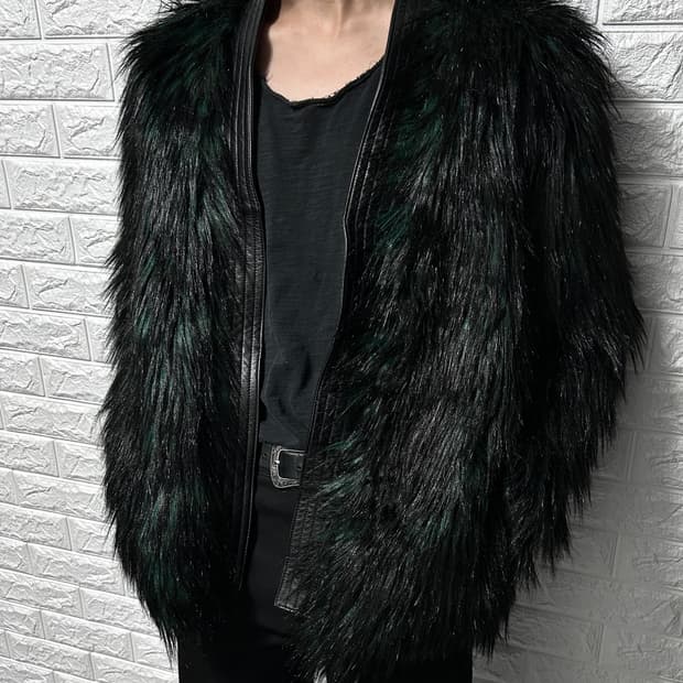 발망 h&m 레더 라이닝 퍼 자켓