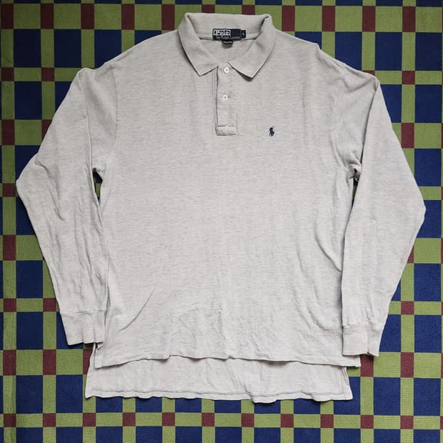 90's 폴로 랄프로렌 롱 슬리브 카라 티셔츠(USAmade)