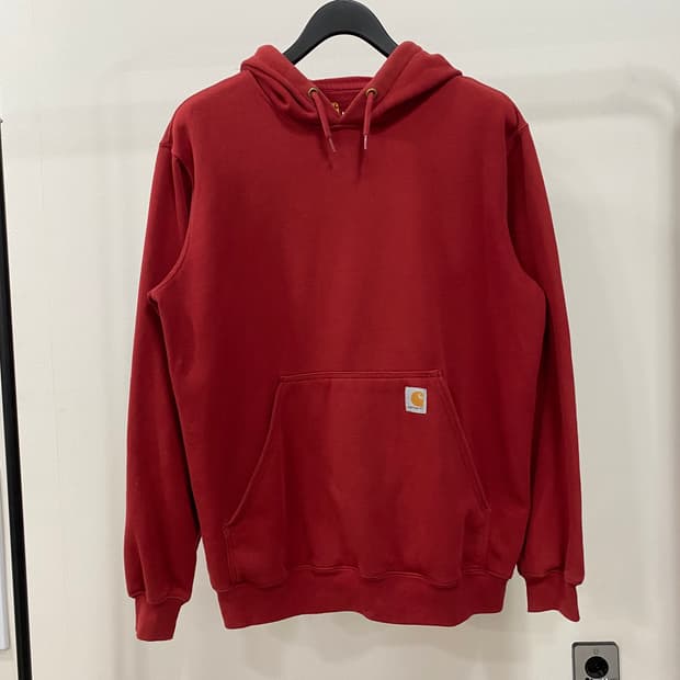 칼하트 기모 후드 티셔츠 레드