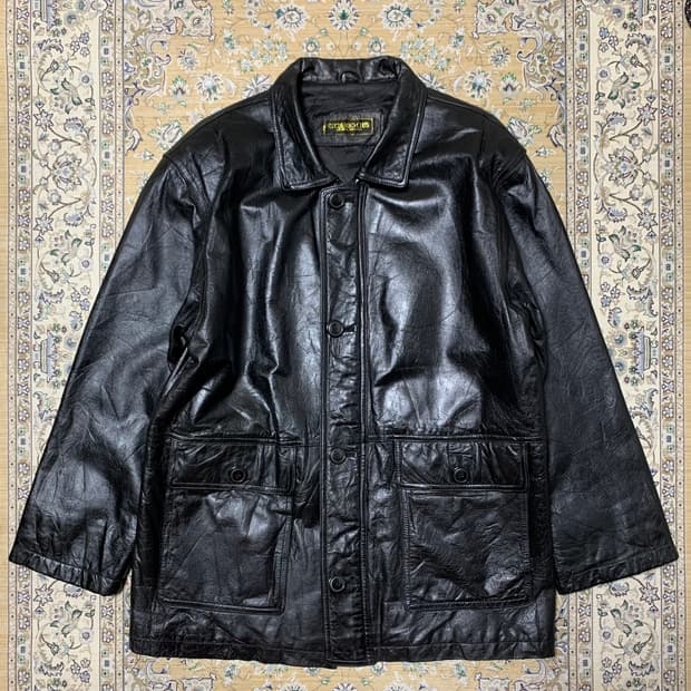 90s 빈티지 카우하이드 소가죽 카코트