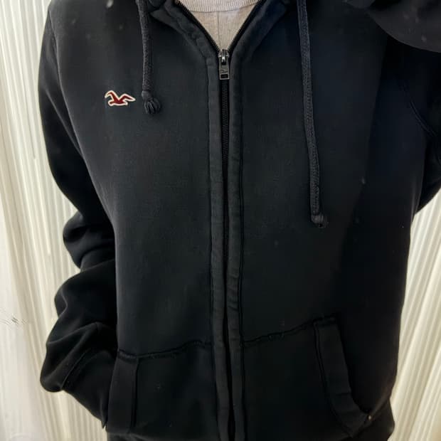 홀리스터 네이비 양털 후드집업 xl