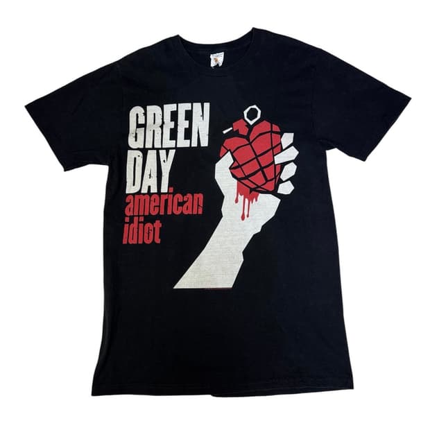 빈티지 그린데이 GREENDAY AMERICAN IDIOT 밴드티 L