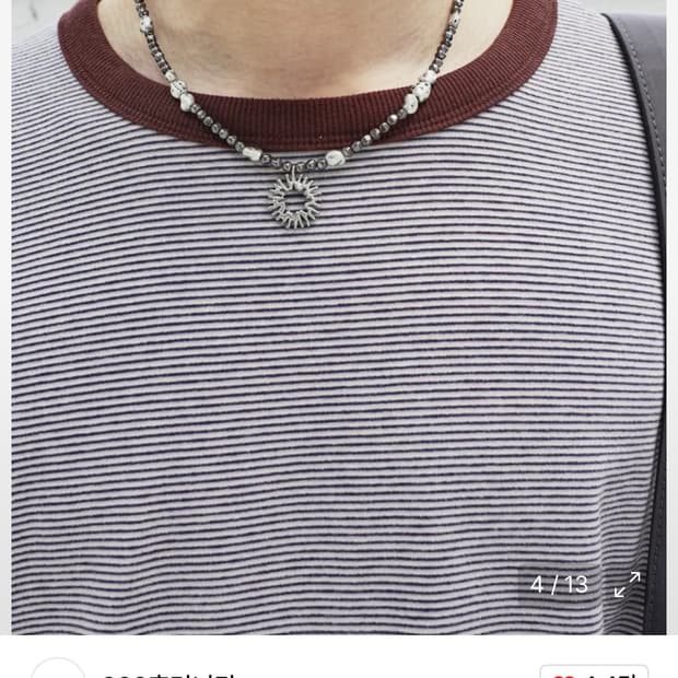 999humanity 페블 심볼 네클리스 (블랙 실버)