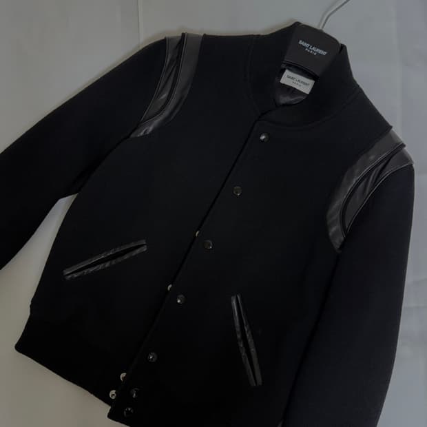 생로랑 20fw 테디 자켓 블랙