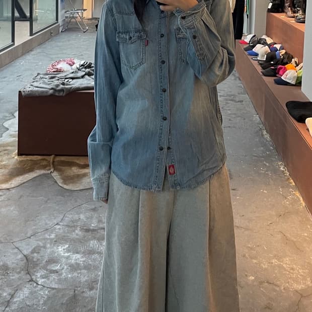 디키즈 웨스턴 데님 셔츠 H32