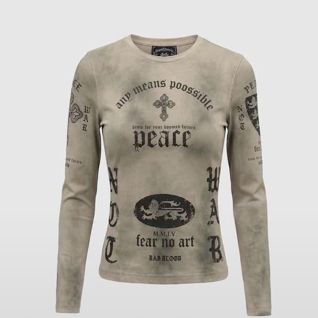 배드블러드 Peace Not War Slim Long Sleeve 