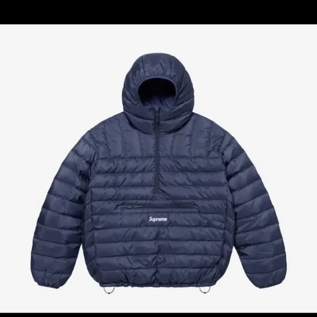 슈프림 마이크로다운 네이비 m