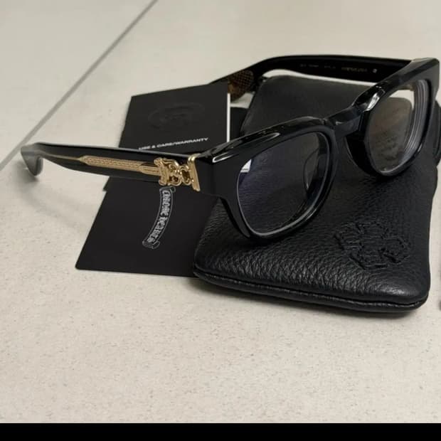 크롬하츠안경 컨볼루티드 블랙/골드