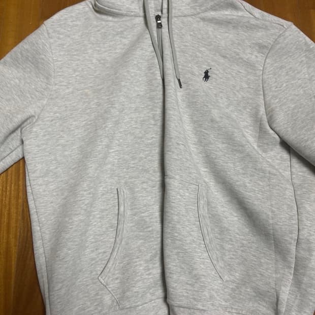 폴로 그레이 후드집업 L