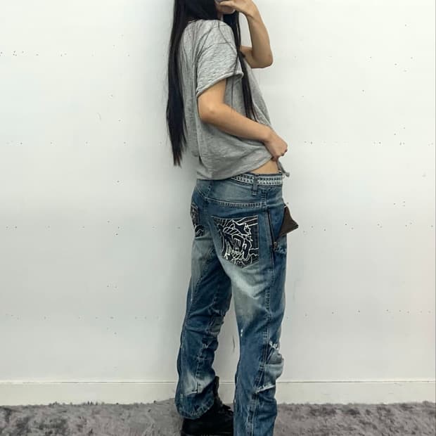 Ppfm 커브드 데님