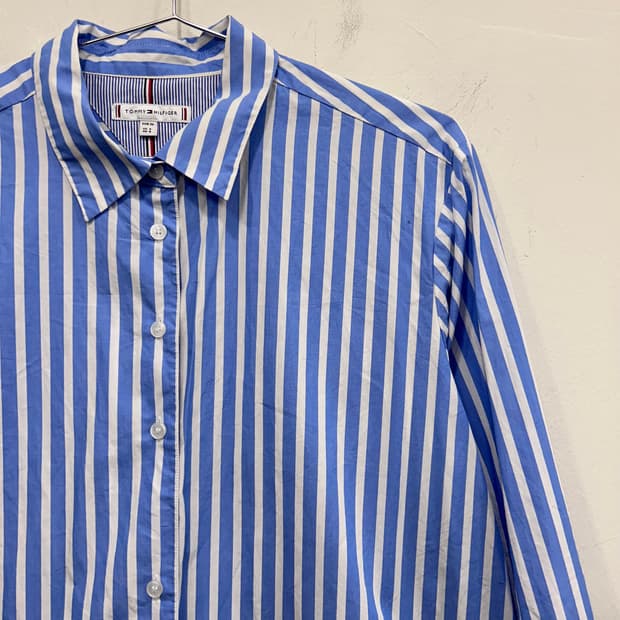 타미힐피거 레귤러핏 투톤 스트라이프 셔츠