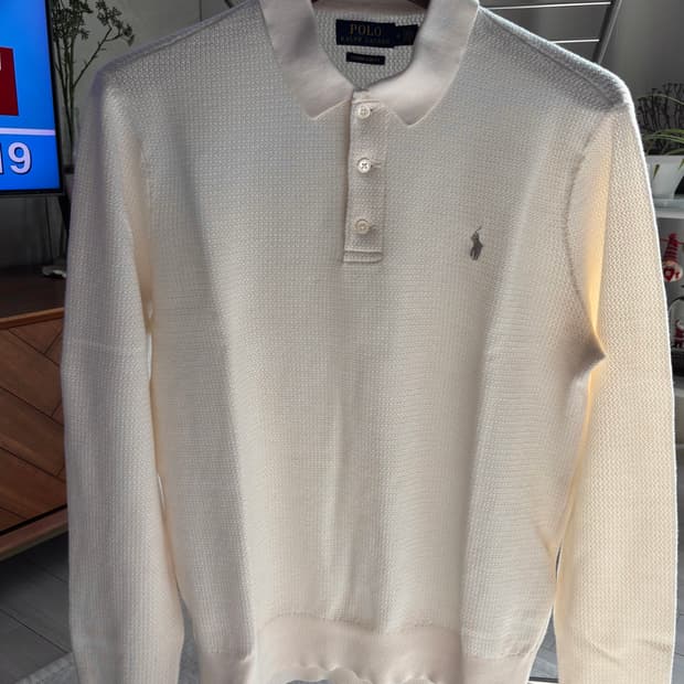 폴로 랄프로렌 텍스쳐드 폴로 셔츠 커스텀 슬림핏 M